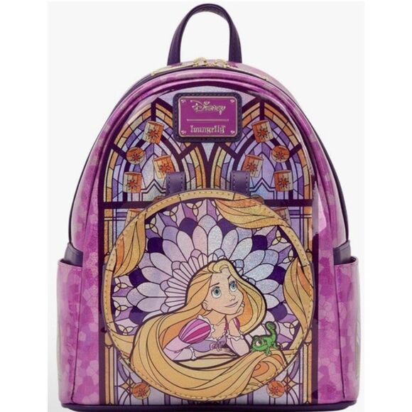 Loungefly Disney Princess Stained Glass Collection Rapunzel Mini Backpack NWT